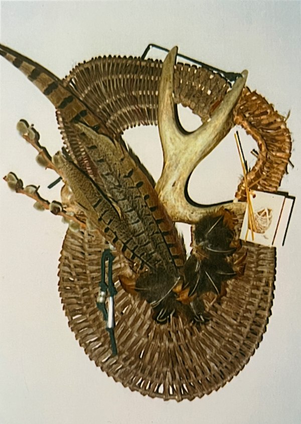 Antler basket wall pattern by Cathryn Peters called, Bonita's Present.