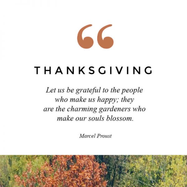 Giving Thanks Quote by Marcel Proust