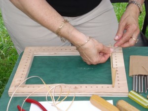 Mical Wilmoth Carton Chair Caning Demo