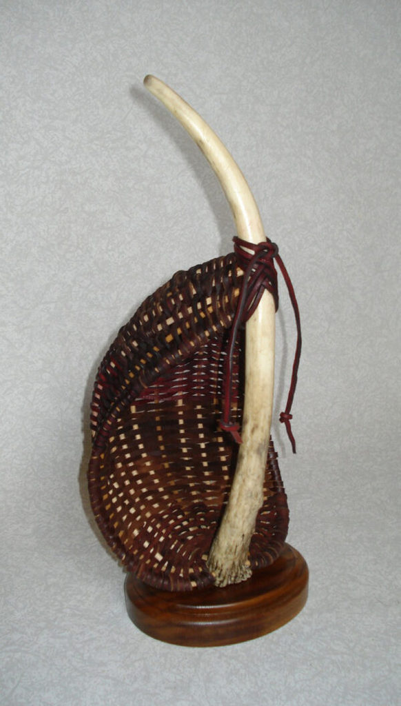 The Guardian, antler basket sculpture by Cathryn Peters
