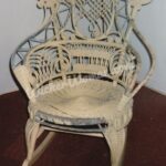 Ram's horn Victorian wicker rocker