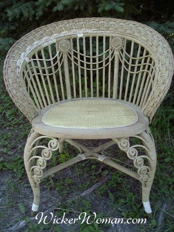 Victorian wicker swag photographer's chair