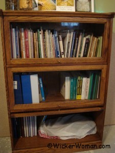 caning books in barrister bookcase