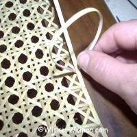 hole-to-hole strand chair cane weaving