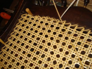 cane strand weaving