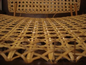 chair caning on curved back