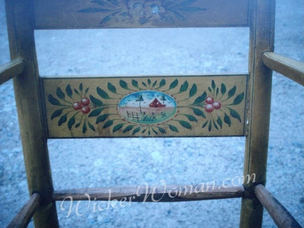 handpainted Norwegian chair back