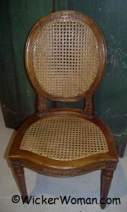 Itialian cane chair repaired.