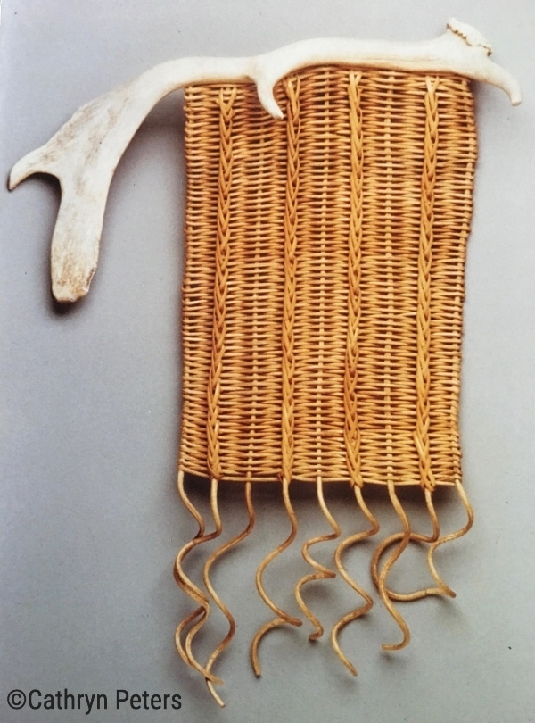 Fallow Deer Antler Basket Wall Sculpture, Nature's Influence, woven by Cathryn Peters