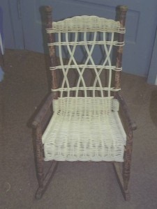 child wicker rocker restored