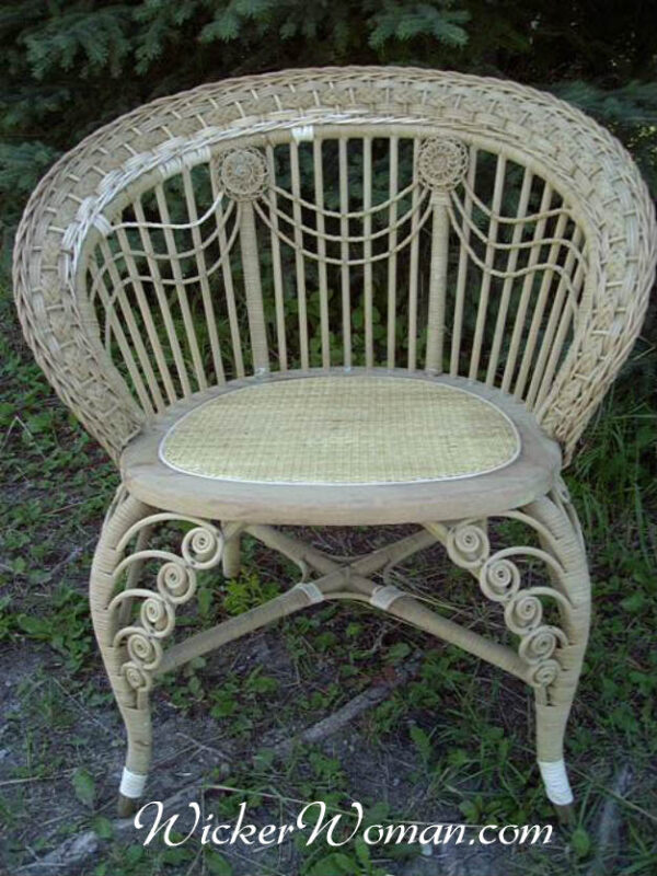 Heywood Brothers and Wakefield Company 1898, reed lady's wicker arm chair wicker.