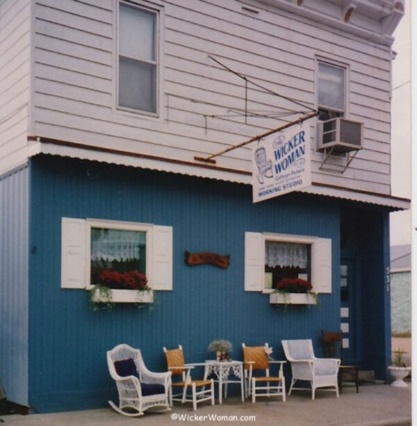 The Wicker Woman repair shop on Main Street in downtown Zumbro Falls, Minnesota 1994.